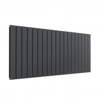 Reina Flat Double Designer Horizontal Radiator 600mm H x 1402mm Anthracite
