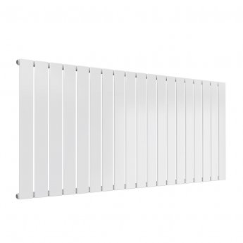 Reina Flat Single Designer Horizontal Radiator 600mm H x 1402mm W White