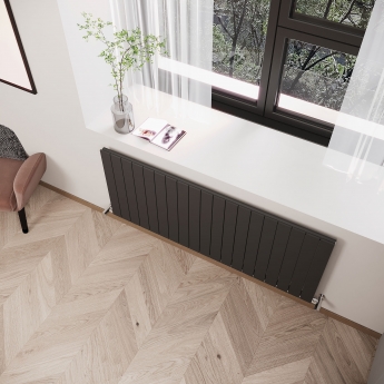 Reina Flat Anthracite Horizontal Designer Radiator