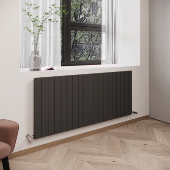 Reina Flat Anthracite Horizontal Designer Radiator