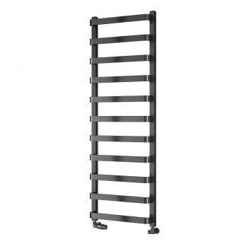 Reina Flora Designer Heated Towel Rail 1500mm H x 500mm W Brushed Gun Metal | Product Image