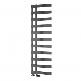 Reina Florina Designer Heated Towel Rail 1525mm H x 500mm W Brushed Gun Metal | Product Image