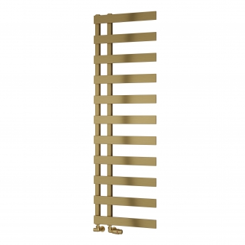 Reina Florina Designer Heated Towel Rail 1525mm H x 500mm W Brushed Brass | Product Image