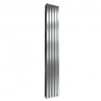 Reina Flox Double Vertical Radiator 1800mm H x 295mm W Brushed