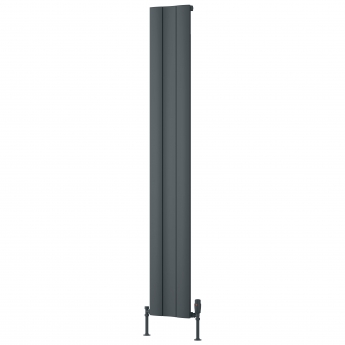 Reina Gio Single Vertical Aluminium Radiator 1800mm H x 280mm W - Anthracite | Product Image