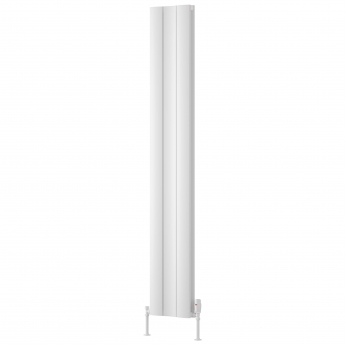 Reina Gio Double Vertical Aluminium Radiator 1800mm H x 280mm W - White | Product Image
