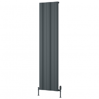 Reina Gio Single Vertical Aluminium Radiator 1800mm H x 470mm W - Anthracite | Product Image