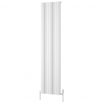 Reina Gio Single Vertical Aluminium Radiator 1800mm H x 470mm W - White | Product Image