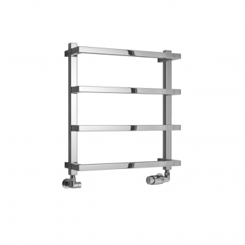 Reina Glora Designer Heated Towel Rail 555mm H x 500mm W - Chrome | Product Image