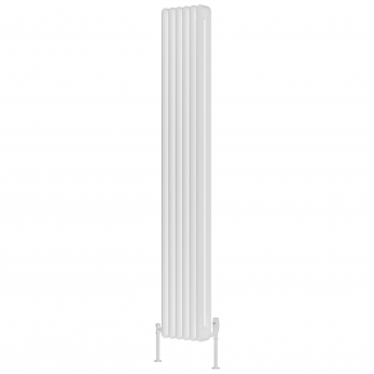 Reina Hedingham White Vertical Traditional 2-Column Radiator