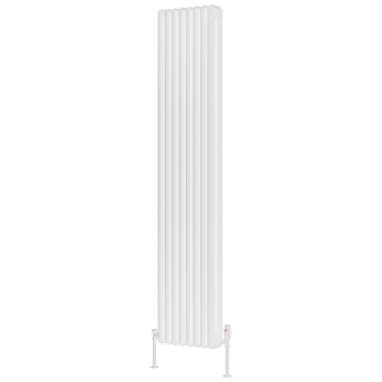 Reina Hedingham White Vertical Traditional 2-Column Radiator