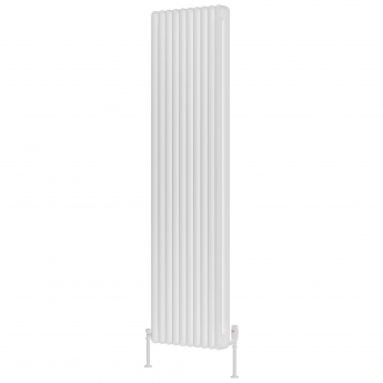 Reina Hedingham White Vertical Traditional 2-Column Radiator