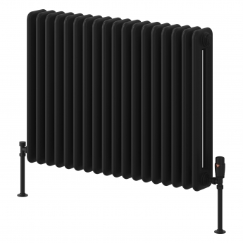 H Radiator Reina Hedingham 2-Column Radiator | Black | 600mm x 820mm