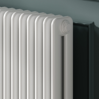 Reina Hedingham White Vertical Traditional 2-Column Radiator