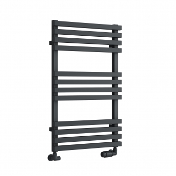 Reina Kale Designer Heated Towel Rail 816mm H x 500mm W - Anthracite | Product Image