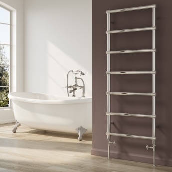 Reina Lecco Designer Heated Towel Rail 900mm H x 500mm W - Chrome