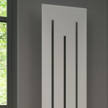 Reina Line Designer Vertical Radiator 1800mm H x 490mm W White | Product Image