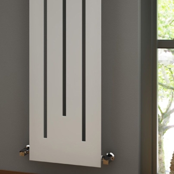 Reina Line Designer Vertical Radiator 1800mm H x 490mm W White | Product Image
