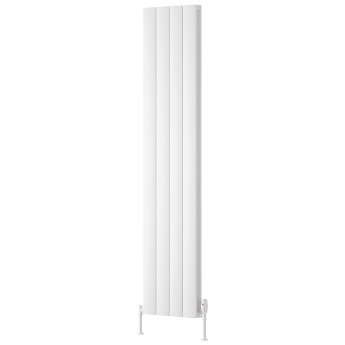 Reina Loco Double Vertical Aluminium Radiator 1800mm H x 375mm W - White | Product Image