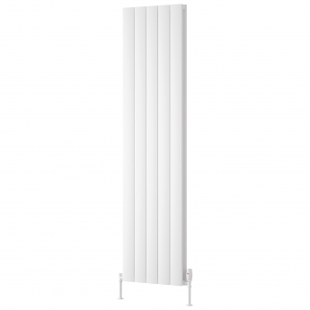 Reina Loco Double Vertical Aluminium Radiator 1800mm H x 470mm W - White | Product Image