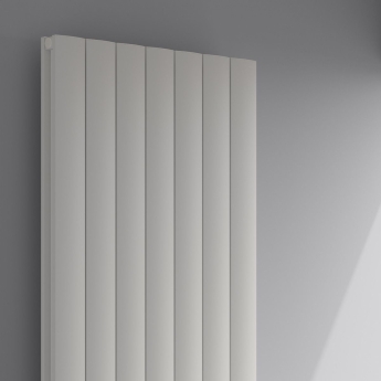 Reina Loco Double Vertical Aluminium Radiator 1800mm H x 280mm W - White | Product Image