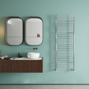 Reina Marco Designer Heated Towel Rail 1400mm H x 500mm W Chrome