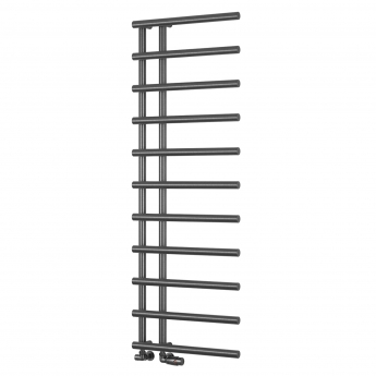 Reina Matera Heated Towel Rail 1412mm H x 500mm W Brushed Gun Metal | Product Image