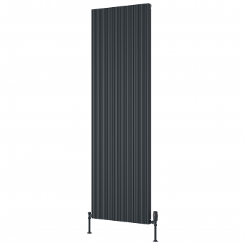 Reina Melvin Designer Vertical Aluminium Radiator 1800mm H x 540mm W - Anthracite | Product Image