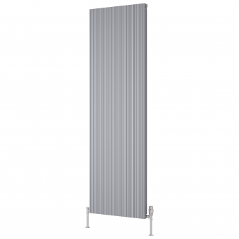 Reina Melvin Designer Vertical Aluminium Radiator 1800mm H x 540mm W - Silver | Product Image