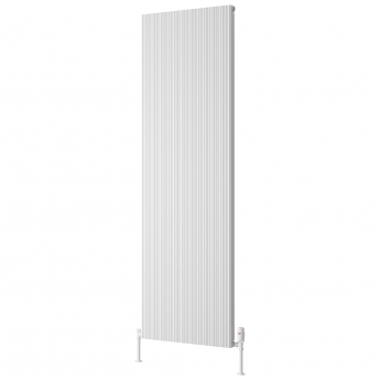 Reina Melvin Designer Vertical Aluminium Radiator 1800mm H x 540mm W - White | Product Image