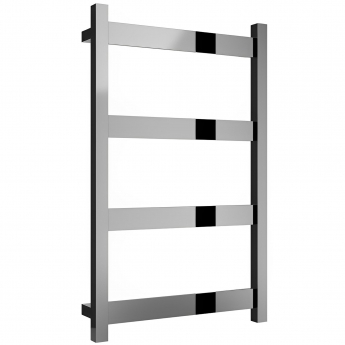 Reina Mina Square Tube Heated Towel Rail 750mm H x 470mm W Polished Stainless Steel