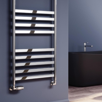 Reina Misa Designer Heated Towel Rail 1450mm H x 530mm W Polished Stainless Steel | Product Image