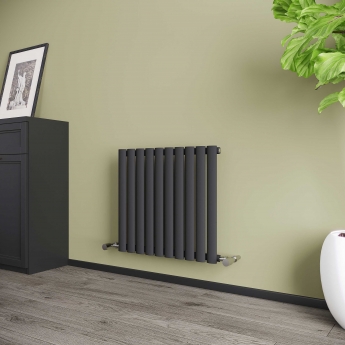 Reina Neva Designer Radiator 550mm H x 590mm W Single Anthracite