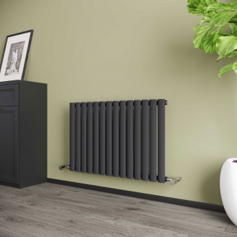 Reina Neva Designer Radiator 550mm H x 826mm W Single Anthracite