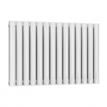 Reina Neva Double Designer Horizontal Radiator 550mm H x 826mm W White