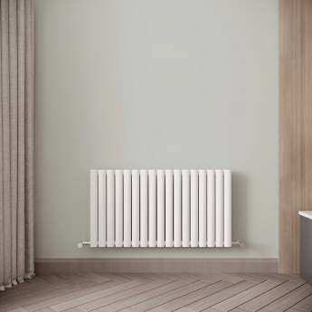 Reina Neva Double Designer Horizontal Radiator 550mm H x 1003mm W White