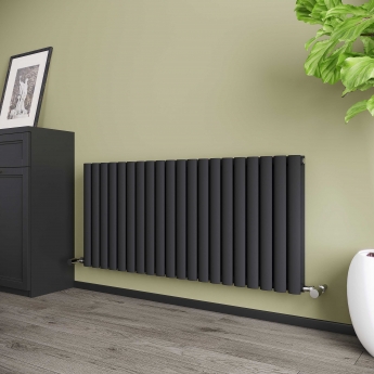 Reina Neva Designer Radiator 550mm H x 1180mm W Double Anthracite