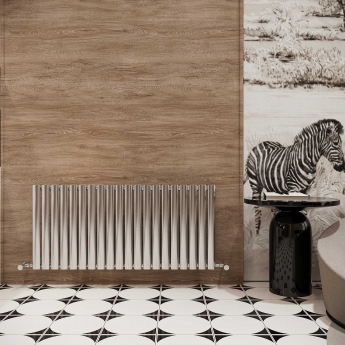 Reina Neva Designer Radiator 550mm H x 1180mm W Single Chrome