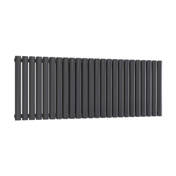Reina Neva Double Designer Horizontal Radiator 550mm H x 1416mm W Anthracite