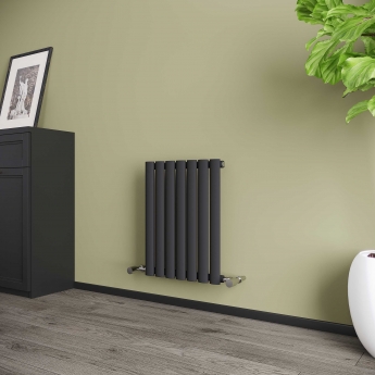 Reina Neva Designer Radiator 550mm H x 413mm W Single Anthracite