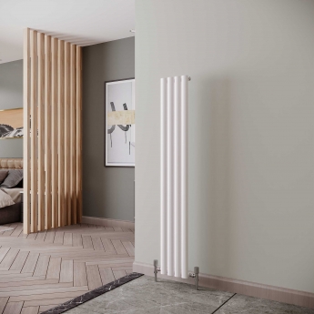 Reina Neva Designer Radiator 1500mm H x 236mm W Single White