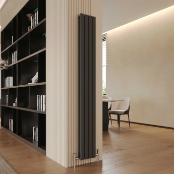 Reina Neva Designer Radiator 1800mm H x 236mm W Double Anthracite