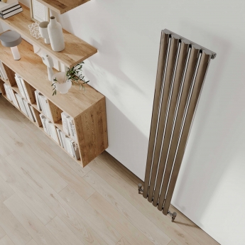 Reina Neva Designer Radiator 1800mm H x 354mm W Single Chrome