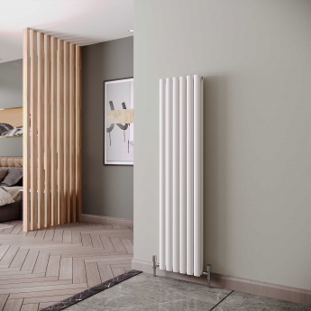Reina Neva Designer Radiator 1500mm H x 354mm W Double White
