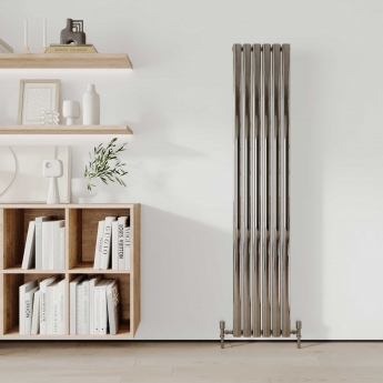 Reina Neva Designer Radiator 1800mm H x 354mm W Single Chrome