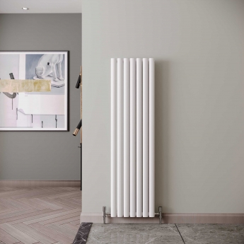 Reina Neva Single Designer Vertical Radiator 1500mm H x 413mm W White