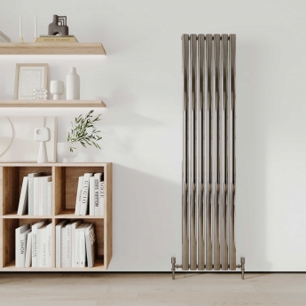 Reina Neva Designer Radiator 1800mm H x 413mm W Single Chrome