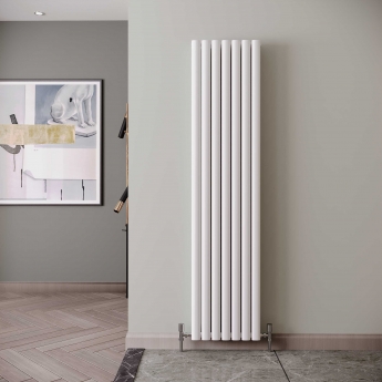 Reina Neva Double Designer Vertical Radiator 1800mm H x 413mm W White