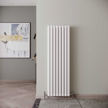 Reina Neva Designer Radiator 1500mm H x 472mm W Double White