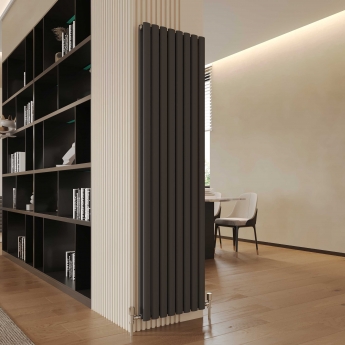 Reina Neva Designer Radiator 1800mm H x 472mm W Double Anthracite
